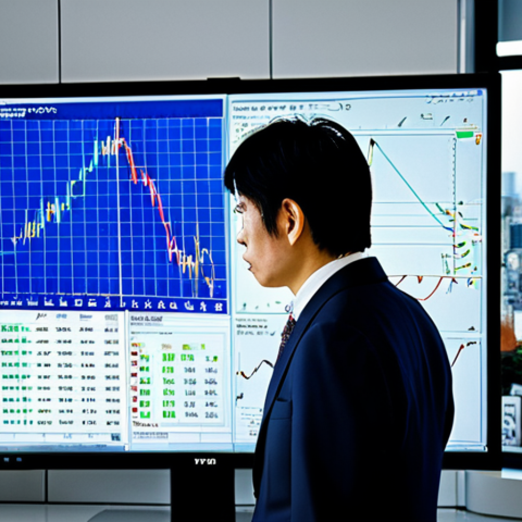 외환차익으로 돈 버는 법 - **
"A determined Japanese salaryman in a modern, clean office, analyzing a complex Forex chart on a...