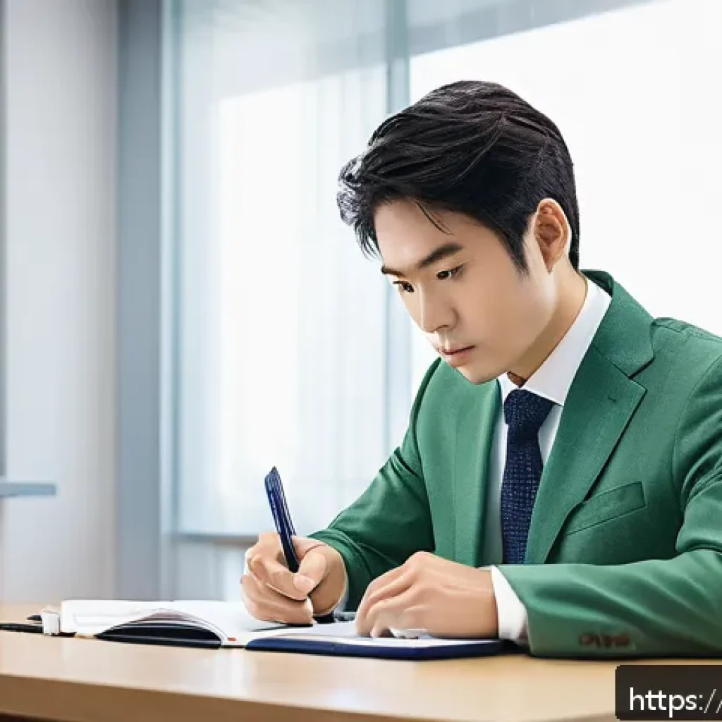 해외 투자 시 환율 리스크 - A modern Japanese office setting with a focused young Japanese investor analyzing multiple digital s...